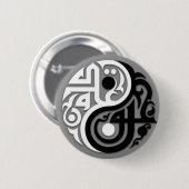 抽象的な円のヤンのバックパックPinボタン 缶バッジ (正面&裏面)