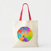 抽象的な円の形 トートバッグ (正面)