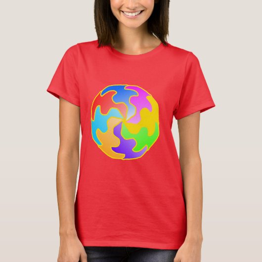 抽象的な円の形 Tシャツ (正面)