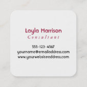 抽象的な円は赤、緑、黄色で及び縞で飾ります スクエア名刺 (裏面)