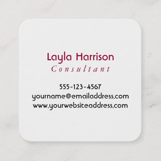 抽象的な円は赤、緑、黄色で及び縞で飾ります スクエア名刺 (裏面)