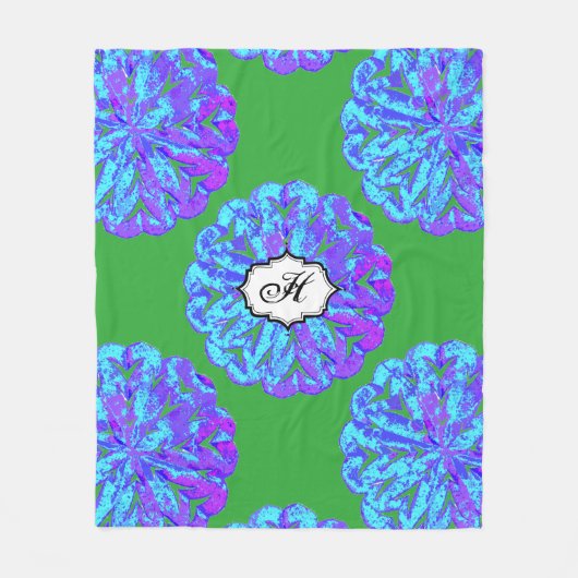 抽象的な円WYCINANKI フリースブランケット (正面)