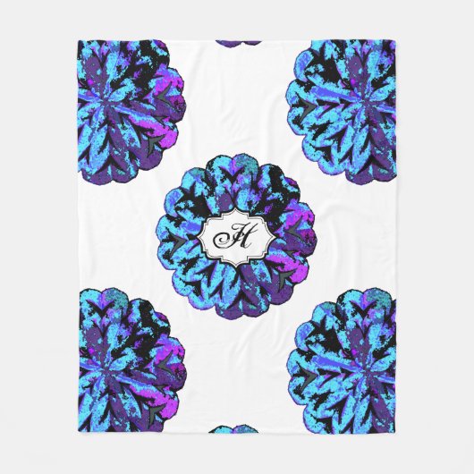 抽象的な円WYCINANKI G フリースブランケット (正面)