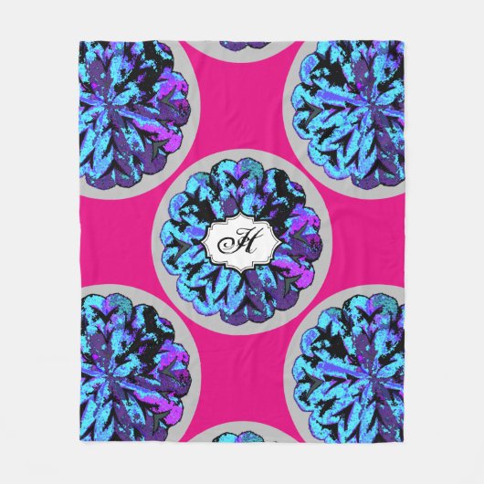 抽象的な円WYCINANKI GR フリースブランケット (正面)