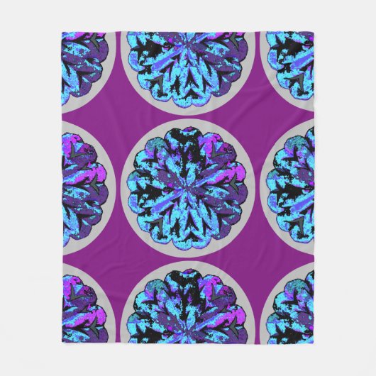 抽象的な円WYCINANKI GR フリースブランケット (正面)