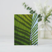 抽象的な写真撮影の緑の葉 ポストカード (スタンド正面)