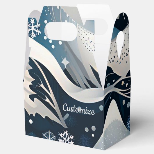 抽象的な冬の不思議な世界 切妻屋根 フェイバーボックス (オープン)