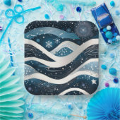 抽象的な冬の不思議の広場 ペーパープレート (パーティー)