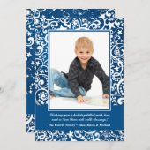 抽象的な冬の星と渦の写真カード シーズンカード (正面/裏面)