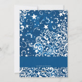 抽象的な冬の星と渦の写真カード シーズンカード (裏面)