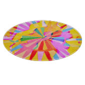 抽象的な創造的な絵画、カラフルな背景。 カッティングボード (角)