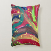 抽象的な動きの絵画 アクセントクッション (正面(垂直))