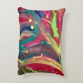 抽象的な動きの絵画 アクセントクッション (裏面(縦))