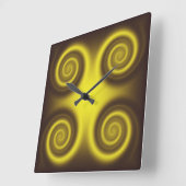 抽象的な勾配の螺線形の質 スクエア壁時計 (傾斜)