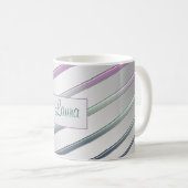 抽象的な勾配ライン コーヒーマグカップ (正面右)