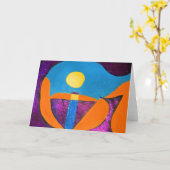 抽象的な単語の芸術で与えて下さい カード (黄色い花)