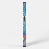 抽象的な印象派の花畑 iPhoneケース (右側面)