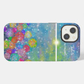 抽象的な印象派の花畑 iPhoneケース (裏面横)