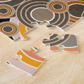 抽象的な同心円パターン ジグソーパズル (側面)