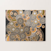 抽象的な同心円パターン ジグソーパズル (横)