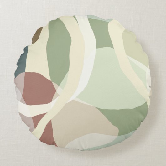 抽象的な土っぽさ ラウンドクッション (正面)