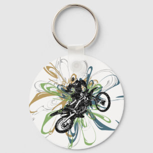 抽象的な土のバイクKeychain キーホルダー