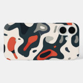 抽象的な地形図デザインのスマホケース Case-Mate iPhoneケース (裏面 (横))