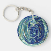 抽象的な地球の惑星Keychain キーホルダー (正面)