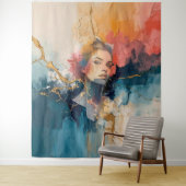 抽象的な壁のアート,モダンアートプリント,女性の肖像画 タペストリー (インサイチュ)