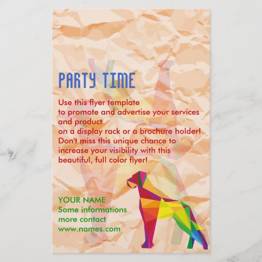 抽象的な大きな犬 チラシ (正面)