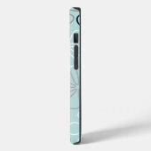 抽象的な大きな花の輪郭 BWG+ダックエッグブルー Case-Mate iPhoneケース (裏面 / 左)