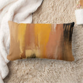 抽象的な大地の表現 ランバークッション (ブランケット)