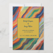 抽象的な大理石のアフリカン デスティネーション ウェディング 招待状 (正面)