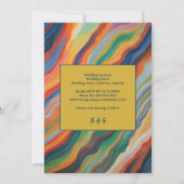 抽象的な大理石のアフリカン デスティネーション ウェディング 招待状 (裏面)