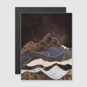 抽象的な大理石の山々と星空 (正面/裏面)