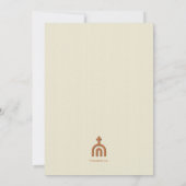 抽象的な大聖堂の任聖式招待状 招待状 (裏面)