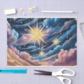 抽象的な天体の星と雲 薄葉紙 (クラフト)