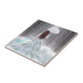 抽象的な天使の冬の雪のプリンセス タイル (側面)