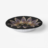 抽象的な天使の翼 マンダラ フラクタル モノグラム ペーパーボウル (傾斜あり)