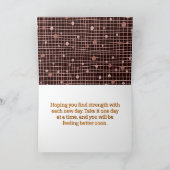 抽象的な太いグリッドと点線のいやし系グリーティングカード カード (内部)