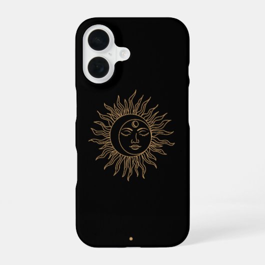 抽象的な太陽のアート - i向けの鮮やかでモダンなデザイン iPhone 16ケース (裏面)