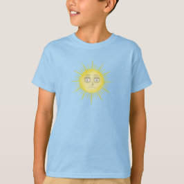 抽象的な太陽の明るいアート Tシャツ