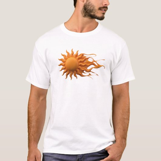 抽象的な太陽の芸術的コンポジション Tシャツ (正面)