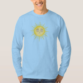 抽象的な太陽アートの鮮やかなデザイン Tシャツ