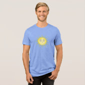 抽象的な太陽アートの鮮やかな表現 トライブレンドＴシャツ (正面全面)
