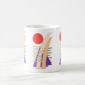 抽象的な太陽、影、反射、構造 コーヒーマグカップ (中央)