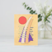 抽象的な太陽、影、反射、構造 ポストカード (スタンド正面)