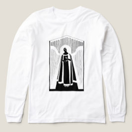 抽象的な女性のドローイングアートビンテージミニマリスト トライブレンドＴシャツ