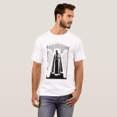 抽象的な女性のドローイングアートビンテージミニマリスト Tシャツ (正面フル)