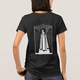 抽象的な女性のドローイングアート ヴィンテージ ミニマリスト バックスタイル Tシャツ